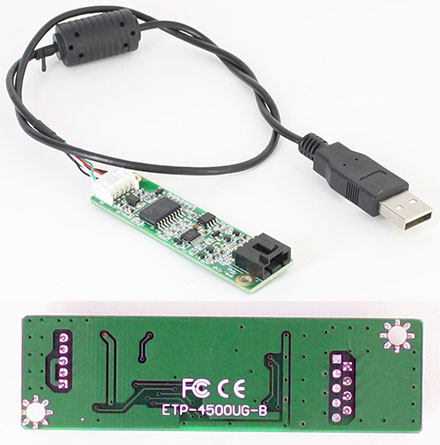 TOUCHSCREEN-CONTROLLER (ETP-4500UG-B, V2.30, 4-wire resistive, EETI/EGALAX) mit 50cm USB Kabel