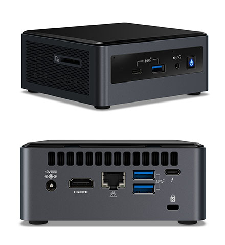 Intel NUC10i3FNH (Intel Core i3-10110U up to 4,10GHz,  1x HDMI, 5x USB 3.1, Thunderbolt, <b>2,5" SATA SSD</b> Support)