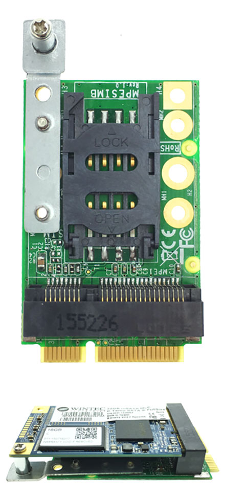 Jetway ADMPESIMB (SIM-Karten-Adapter f. Mini-PCIe 3G/4G/UMTS/LTE Modems)