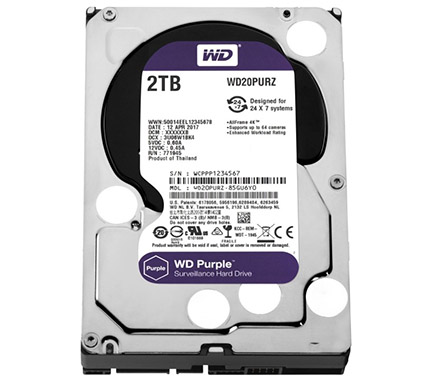 3,5" Festplatte/HDD SATA 2TB (WD Purple WD20PURZ)